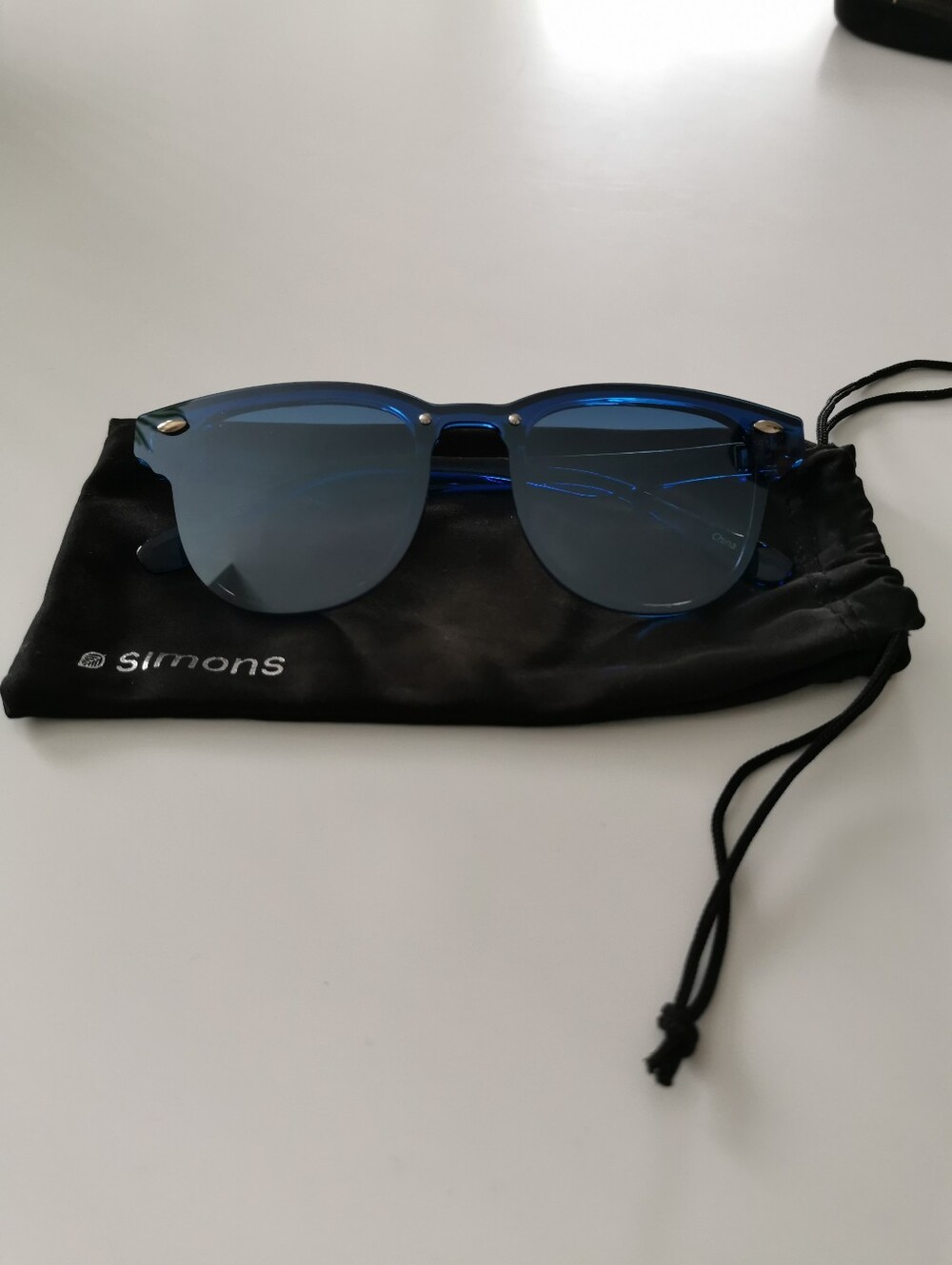 Simons Blue Mirrored Sunglasses